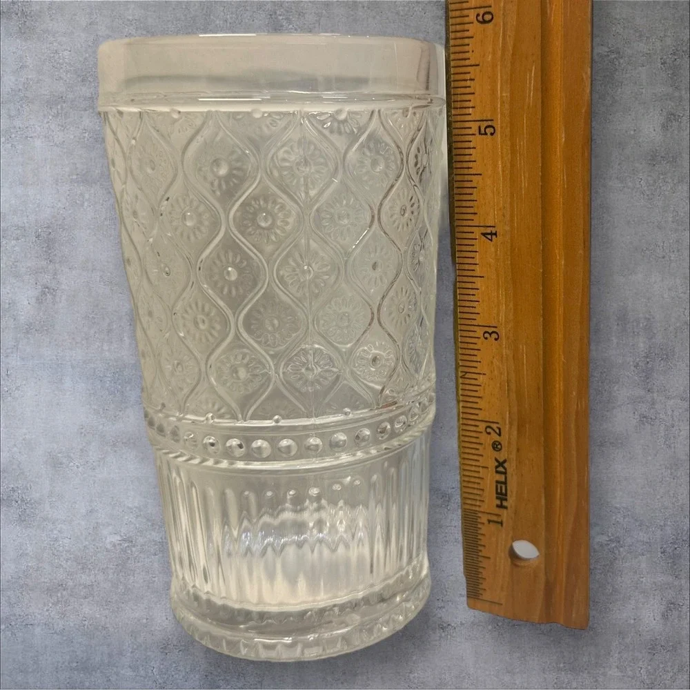 Set‎ of 4 - Godinger Claro Vintage Style Clear Glass Tumblers